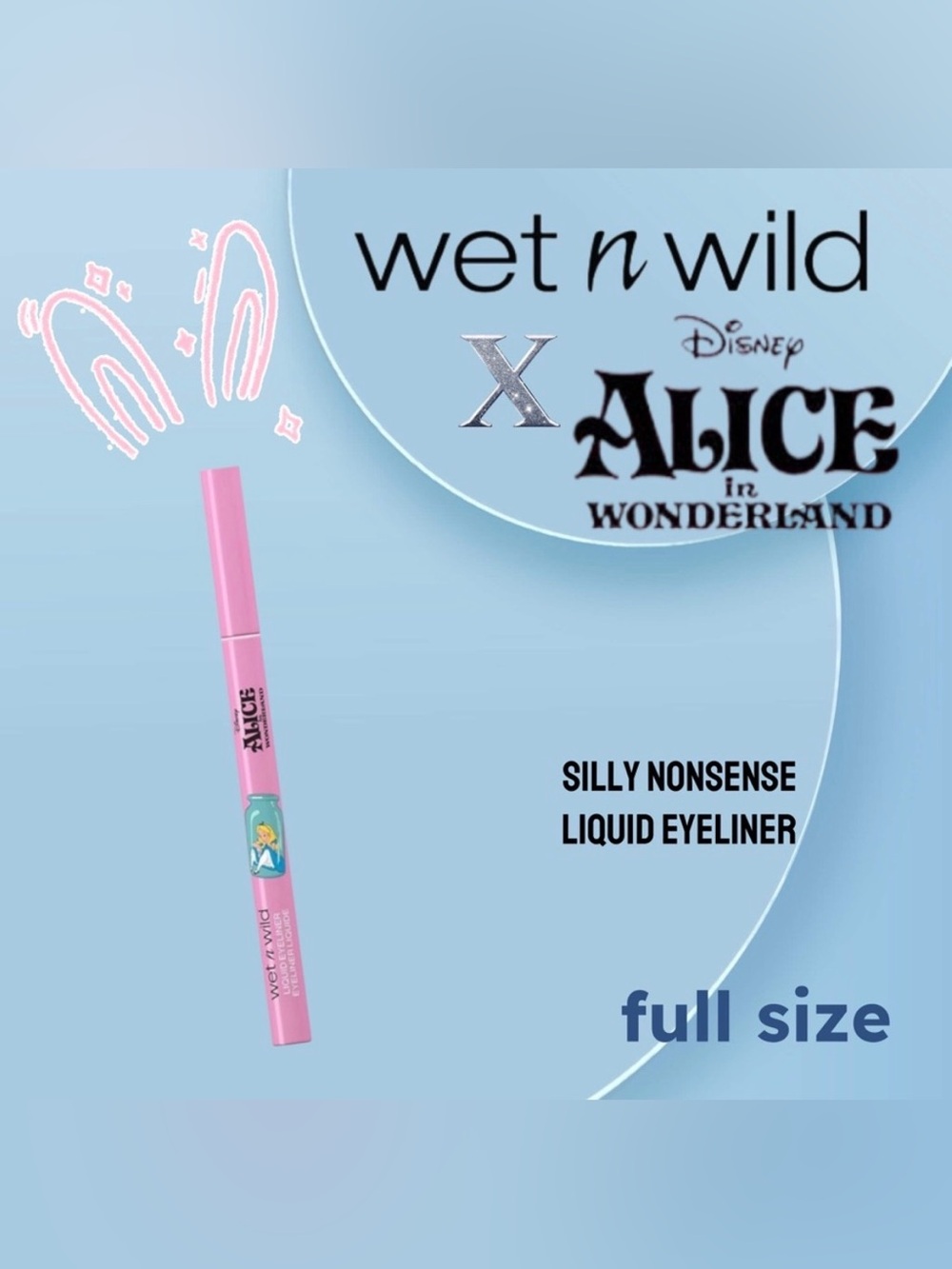 🇺🇸🆕📦NIB WET N WILD x ALICE | FULL| Semi Sheer Silly Nonsense Liquid Eyeliner